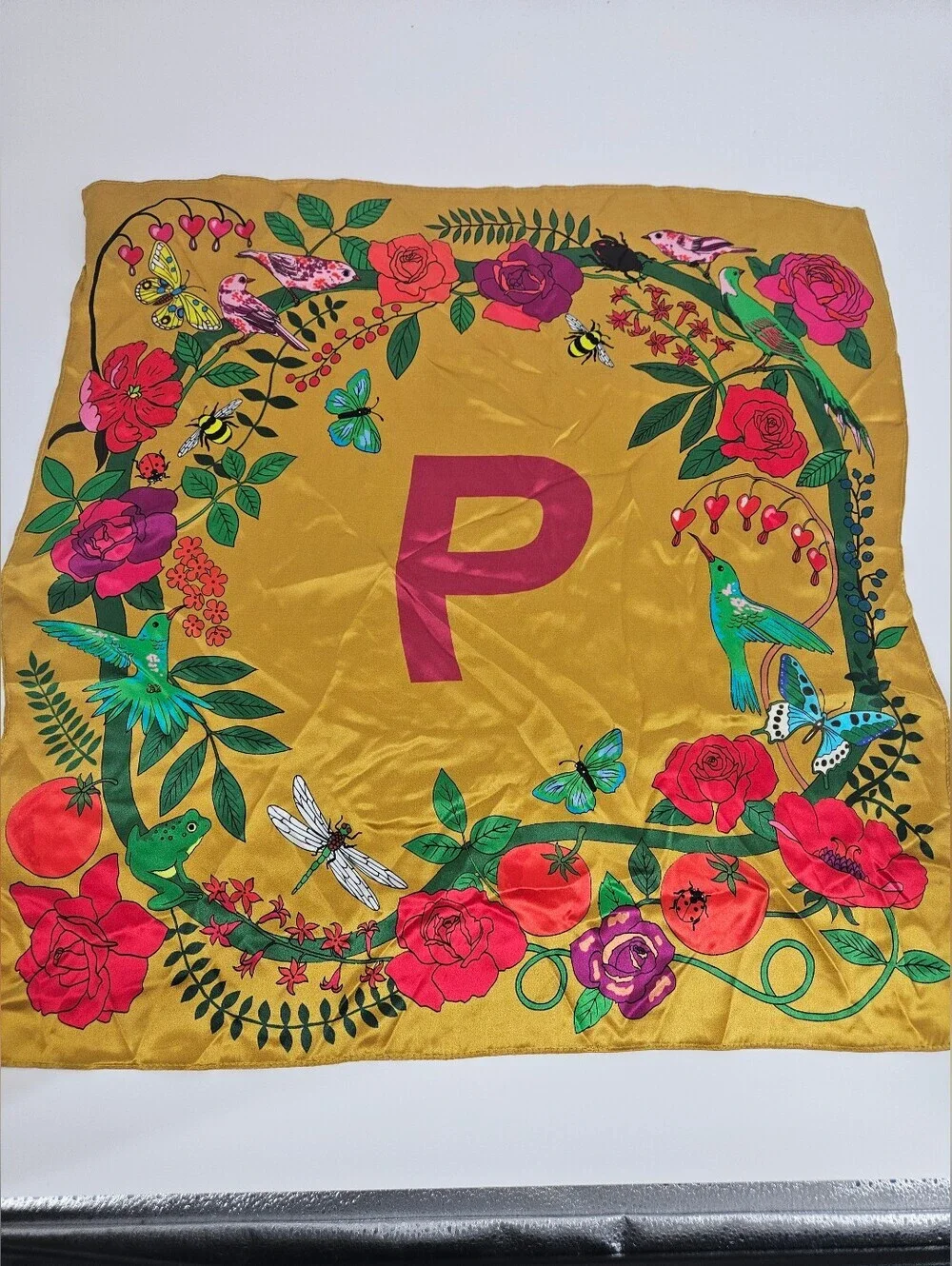 Anthropologie X Karen Mabon Silk Floral Print 